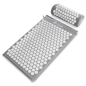 Gray Acupressure Mat and Pillow Set